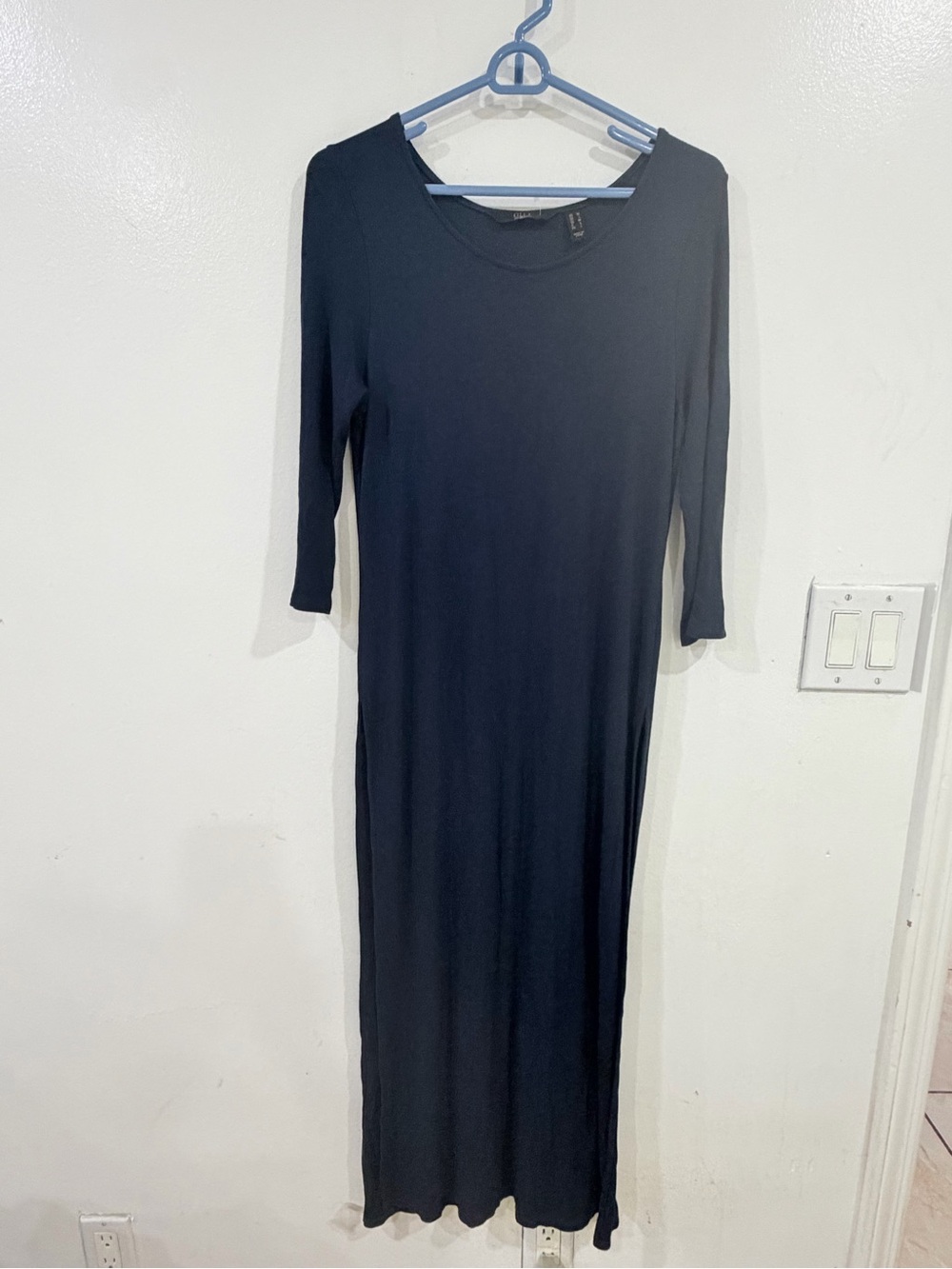 MLM Black Long Sleeve Maxi Dress blue navy
